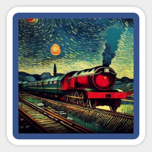 Starry Night Wizarding Express Train Sticker